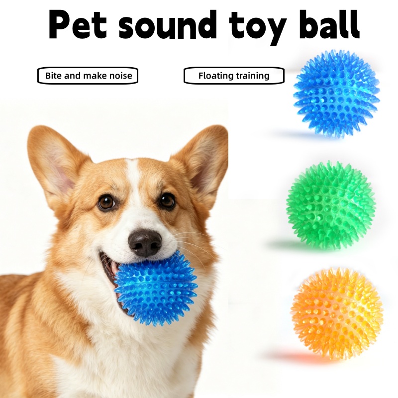 Interactive Squeaky Plush Dog Toy - TPR Squeaky Pet Dog Chew Thorn