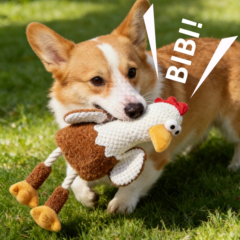 Indestructible Dog Chew Toy - Cute Cartoon Animal Plush Small Dog