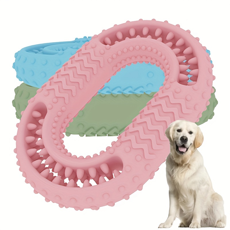 Interactive Squeaky Plush Dog Toy - O-Ring Dog Chew Toy, TPR Pet