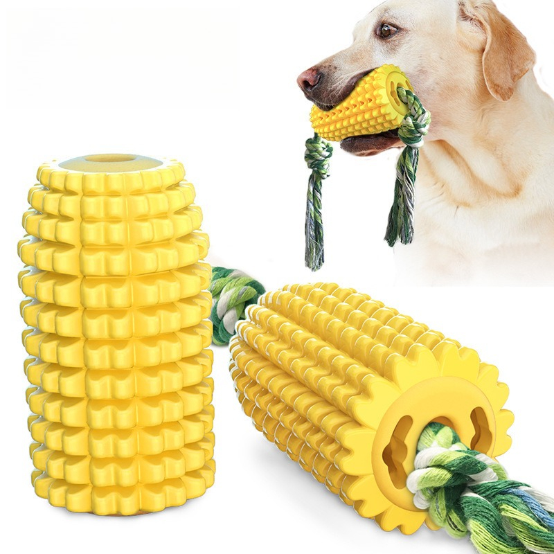 Corn-Shaped Dog Chew Toy for A - Dog Rope Toy Aggressive Chewers recension och pris