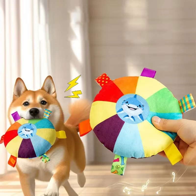 6PCS Rainbow Plush Flying Sauc - Flying Disc Dog Training Toy recension och pris