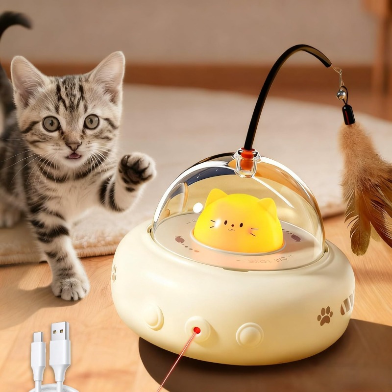 Low Noise 2 in 1 Rechargeable  - Laser Pointer Cat Toy Automatic recension och pris