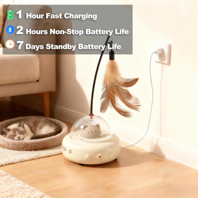 Low Noise 2 in 1 Rechargeable  - Laser Pointer Cat Toy Automatic recension och pris