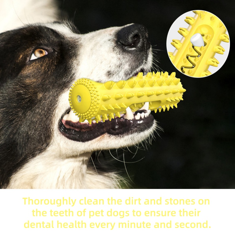 Durable Squeaky Dog Chew Toy T - Rubber Treat Dispensing Dog Toy recension och pris