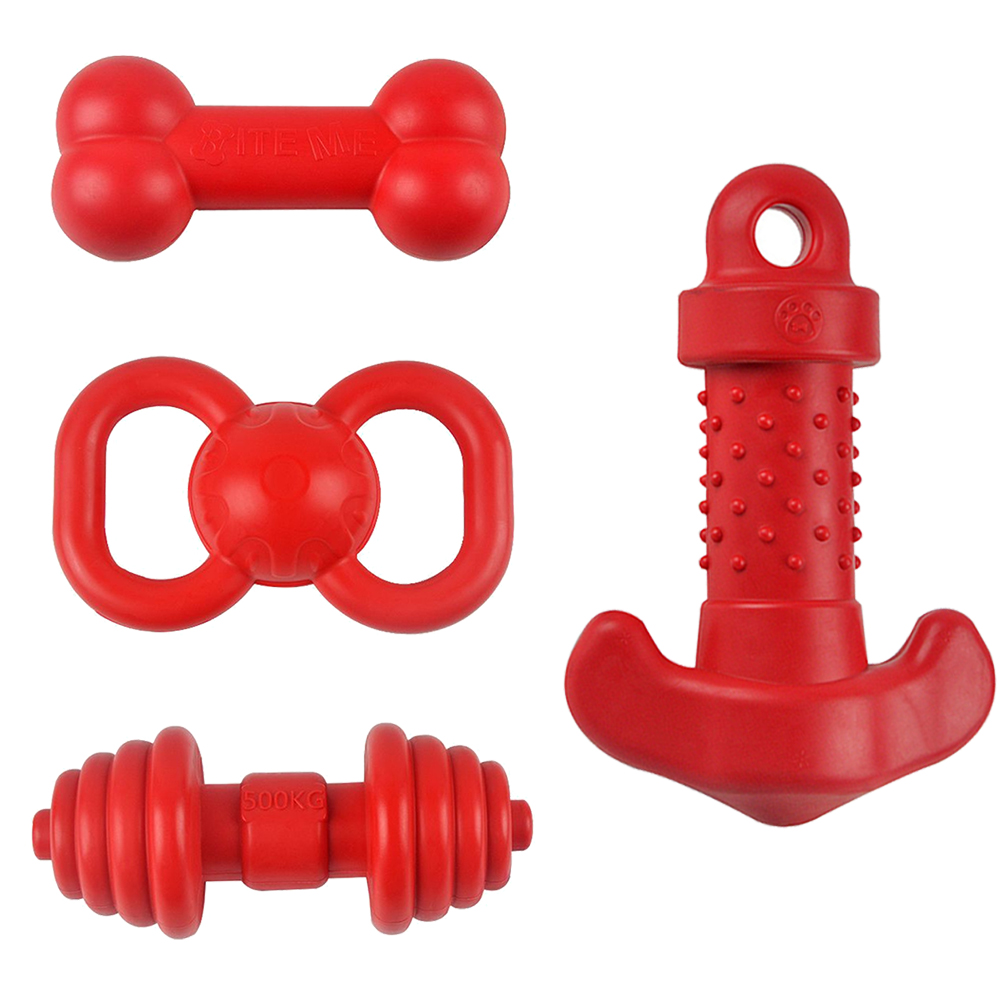 Red TPR Bone Dog Chew Toy Inde - Indestructible Dog Chew Toy recension och pris