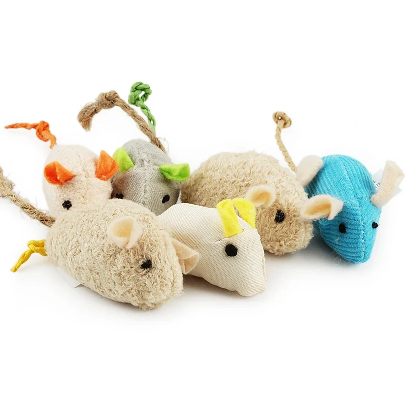 5-200Pcs Pet Toy Interactive P - Catnip Interactive Plush Mouse recension och pris