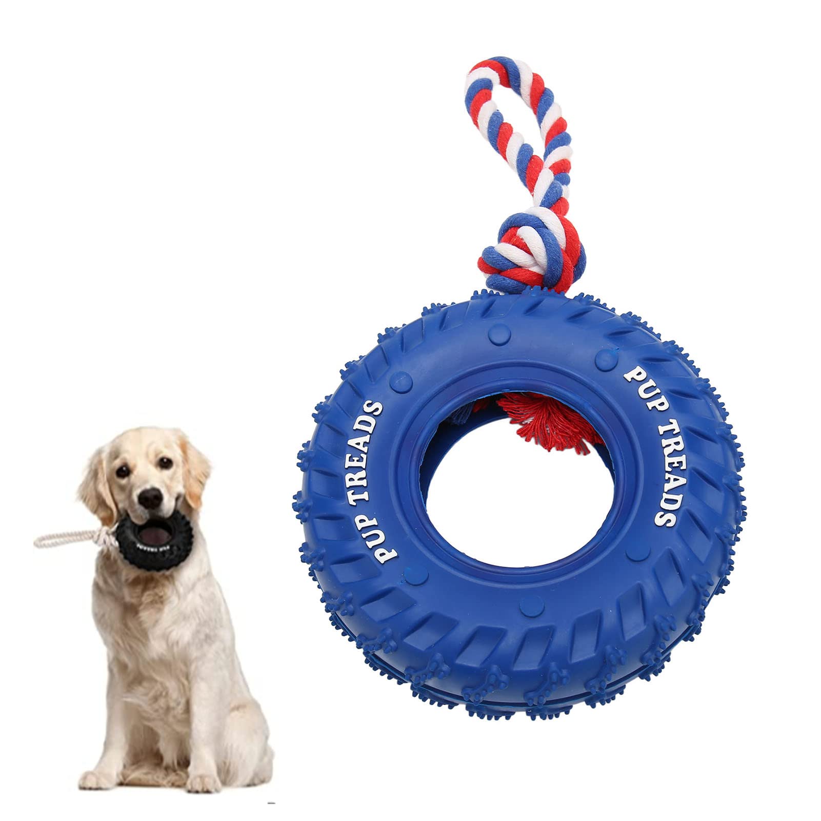 Natural Rubber Tire & Organic  - Indestructible Dog Chew Toy recension och pris