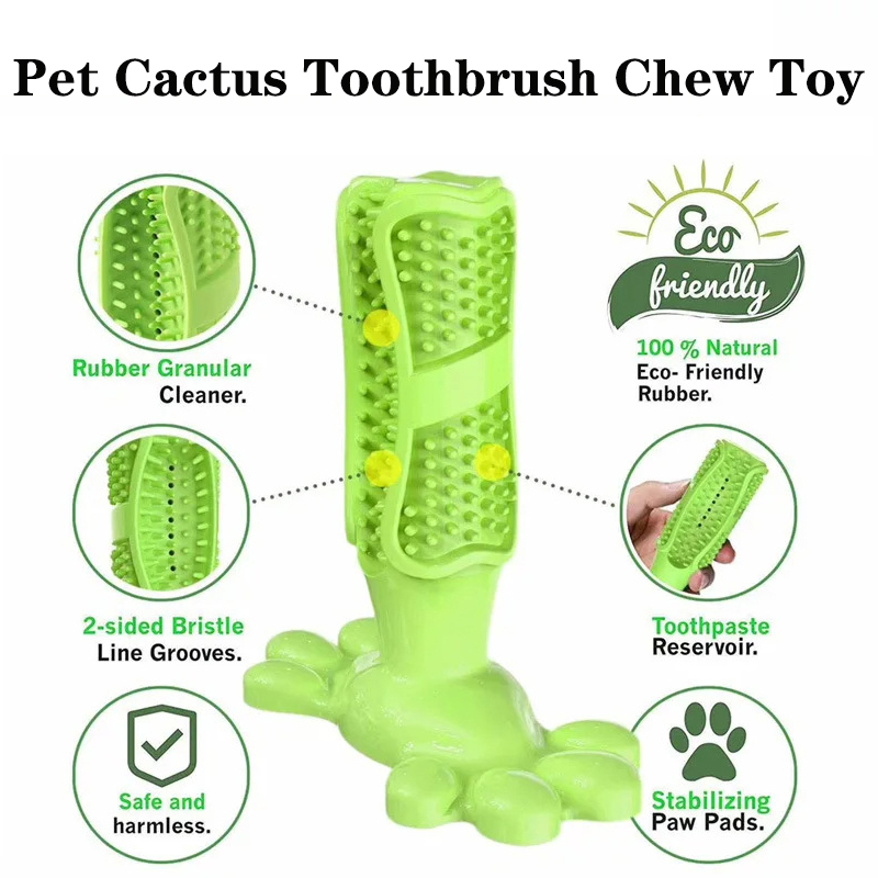 Pet Dog Cactus Interactive Rub - Rubber Treat Dispensing Dog Toy recension och pris