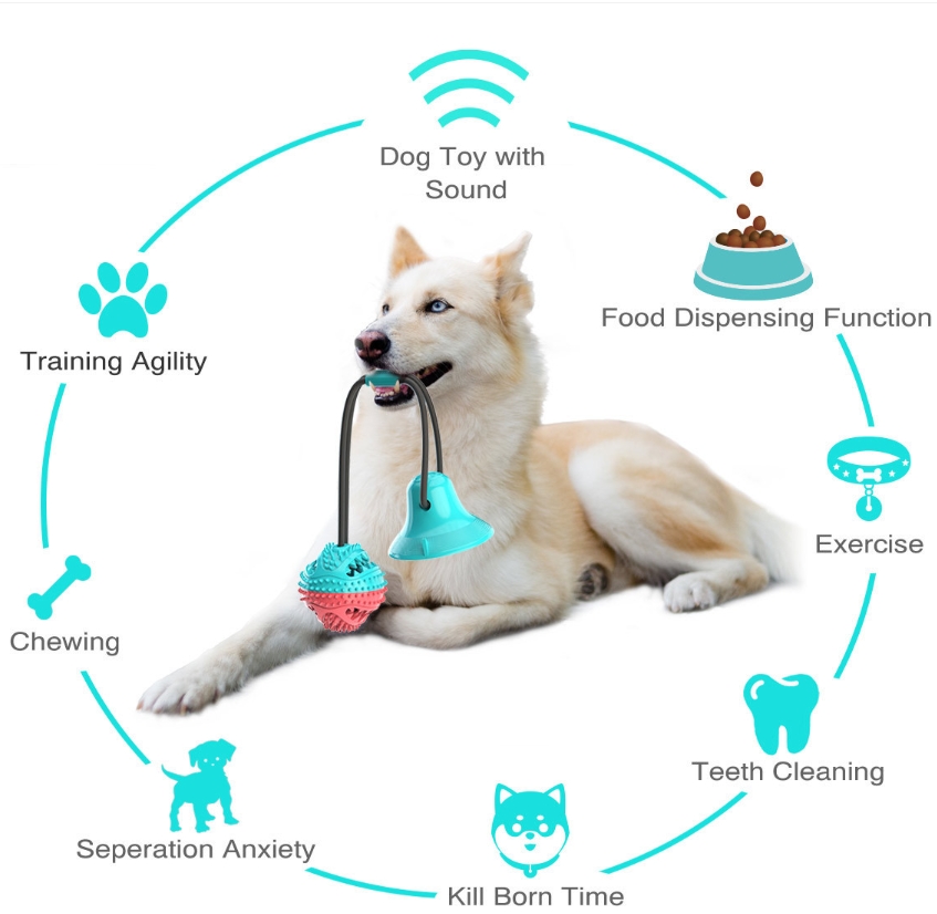 Dog Chew Toys for Aggressive C - Rubber Treat Dispensing Dog Toy recension och pris