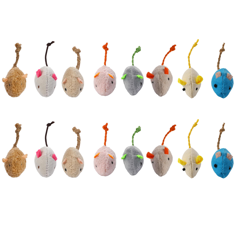 16PCS Interactive Cat Mice Toy - Catnip Interactive Plush Mouse recension och pris