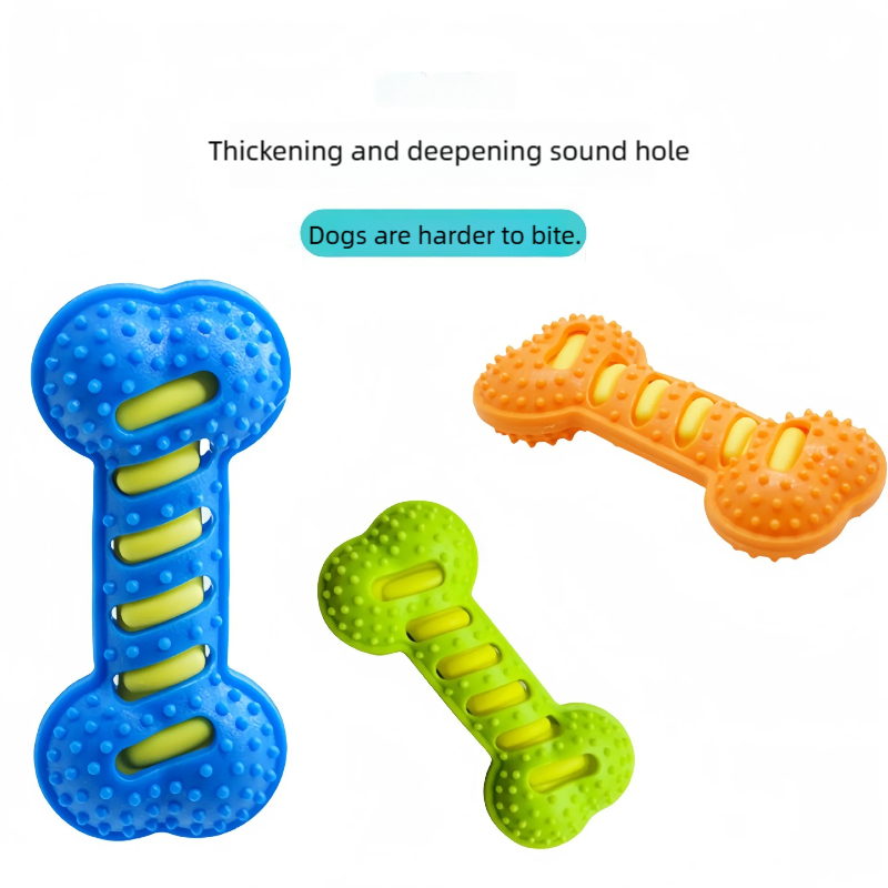 Pet Dog Toys Rubber Bone Shape - Teeth Cleaning Dog Chew Bone recension och pris