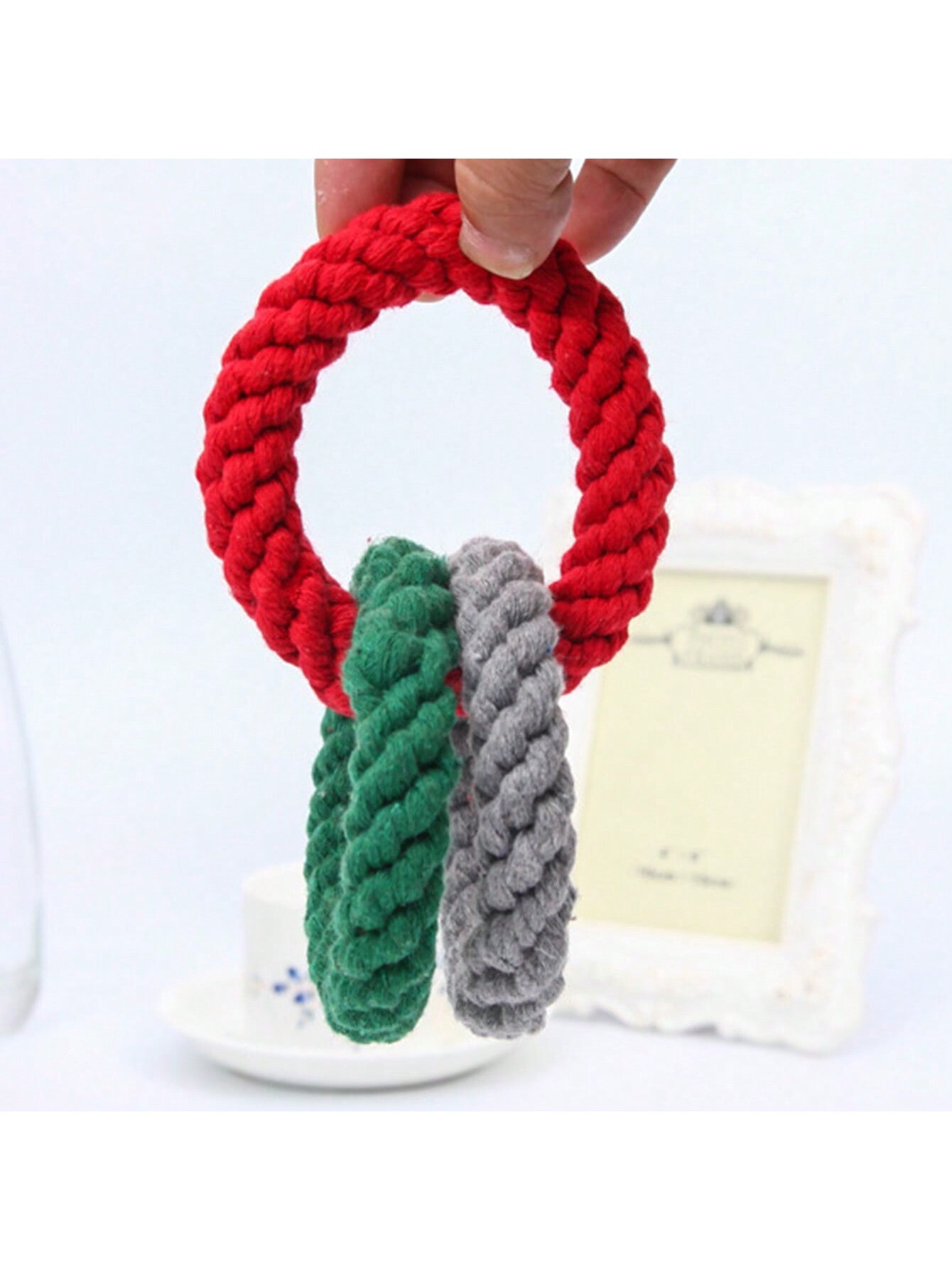 1pc Large Tough Chew Toys for  - Dog Rope Toy Aggressive Chewers recension och pris