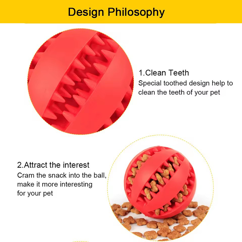 Dog Treat Dispensing Toy Ball  - Rubber Treat Dispensing Dog Toy recension och pris
