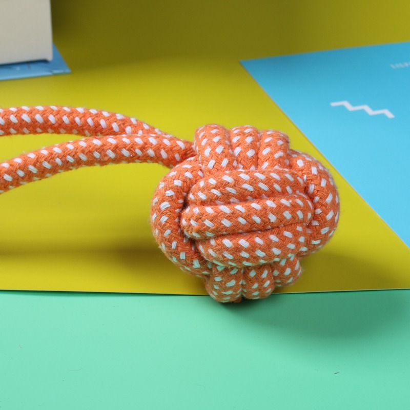 1PCS Knot Chew with Tennis Bal - Dog Rope Toy Aggressive Chewers recension och pris