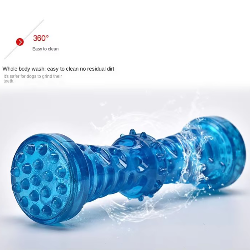 Squeaky Rubber Dog Chew Toy Bi - Teeth Cleaning Dog Chew Bone recension och pris
