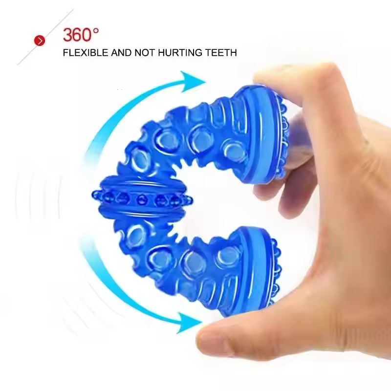 Squeaky Rubber Dog Chew Toy Bi - Teeth Cleaning Dog Chew Bone recension och pris