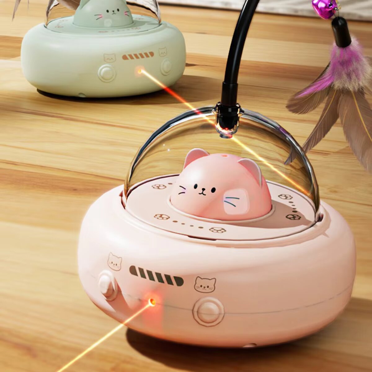 3-in-1 Automatic Cat Teaser Ro - Laser Pointer Cat Toy Automatic recension och pris