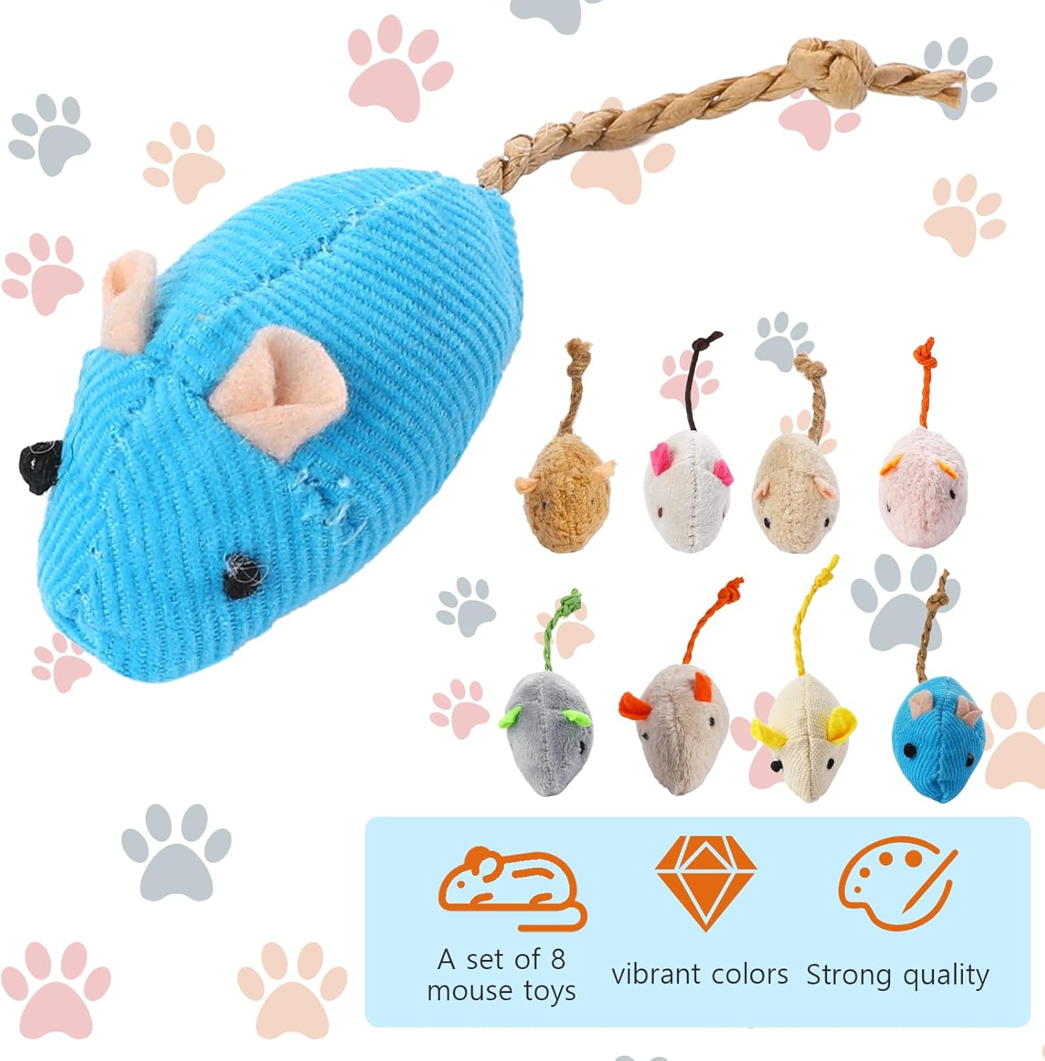 8 Randomly packed interactive  - Catnip Interactive Plush Mouse recension och pris