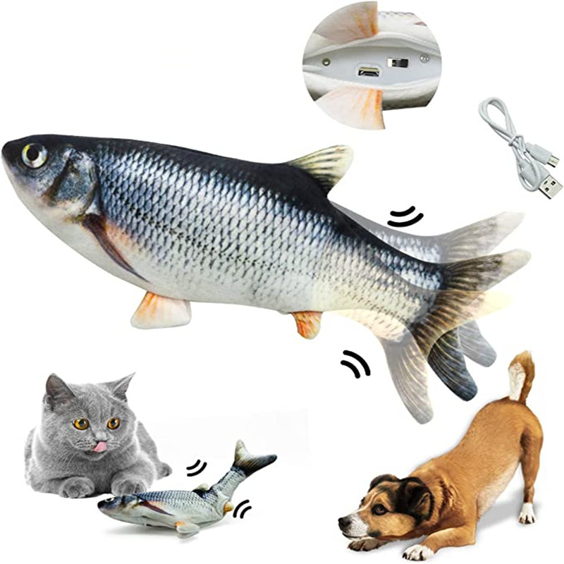 Cat Toys Fish USB Charger Fish - Electric Floppy Fish Dog Toy recension och pris
