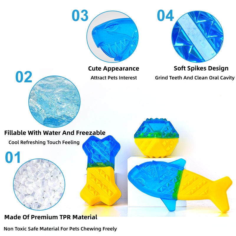 Freezable Summer Dog Cooling T - Teeth Cleaning Dog Chew Bone recension och pris