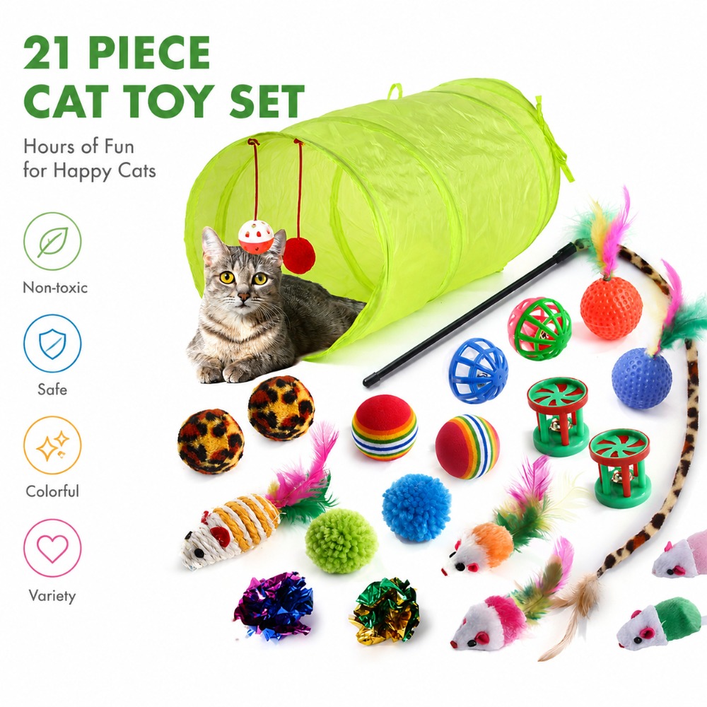 Kitten Play Toy Assortment Fea - Catnip Interactive Plush Mouse recension och pris