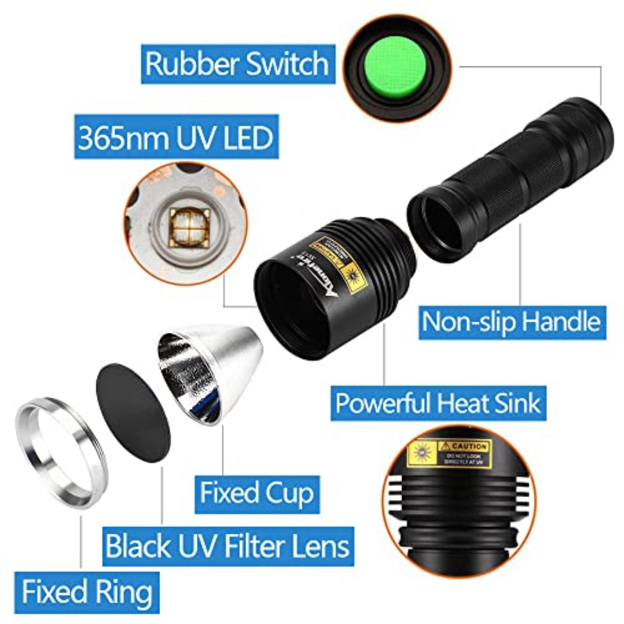 SV13 15W 365nm UV Flashlight R - Pet Beds recension och pris