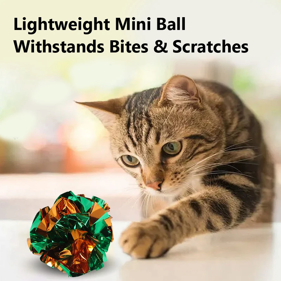 5/10Pcs Crinkle Ball Cat Toys  - Laser Pointer Cat Toy Automatic recension och pris