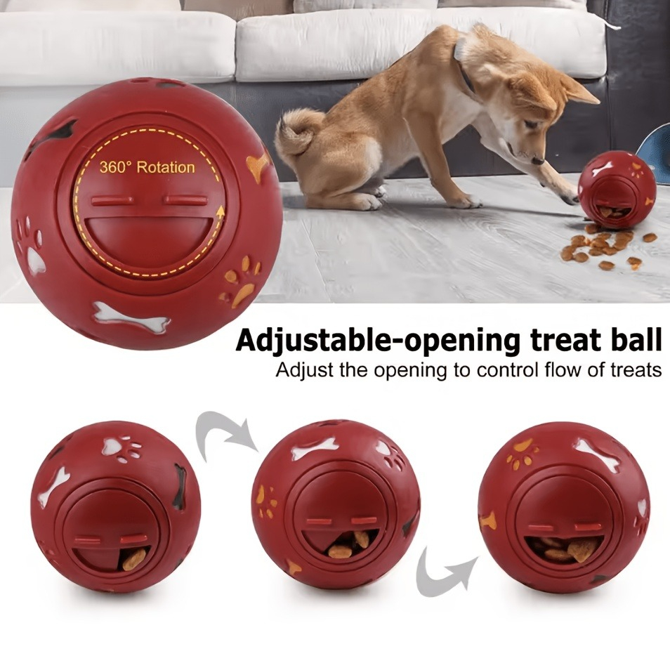 Dog Treat Ball, Slow Feeder Fo - Rubber Treat Dispensing Dog Toy recension och pris